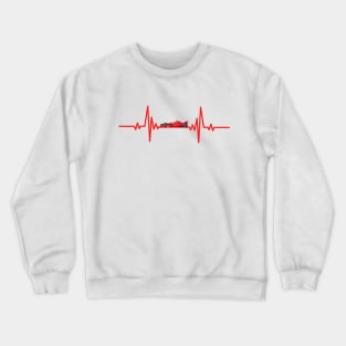 F1 Heartbeat Pulse Red Crewneck Sweatshirt